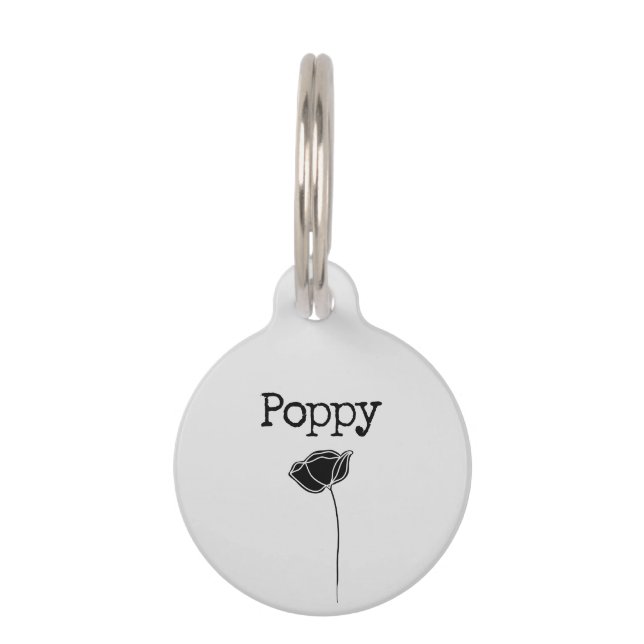 Poppy Pet ID Tag (Front)