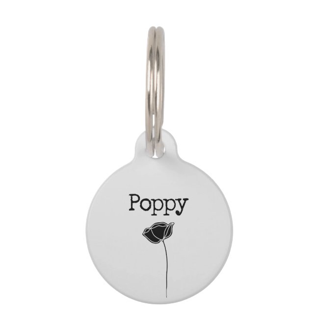 Poppy Pet ID Tag