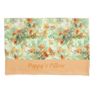 Poppy Pillowcase "Poppy's Pillow" customizable
