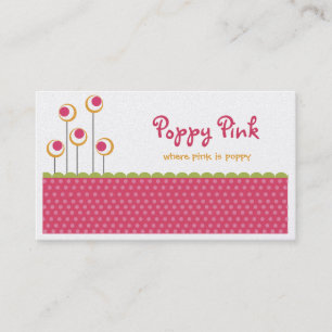 Poppy Pink Business Cards