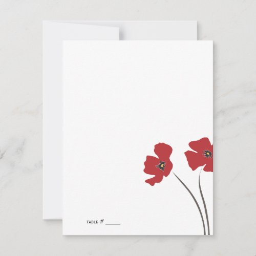 Poppy Place Cards  You Fold 