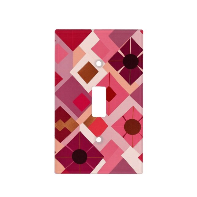 Poppy, Primrose, Mauve Light Switch Cover (Front)