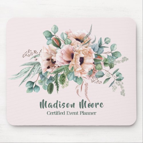Poppy Radiance Name Inscribed Mouse Pad