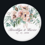 Poppy Radiance Wedding Favor Magnet<br><div class="desc">Stylish poppies with an elegant rose accent watercolor illustration.   You can mix or match coordinating products by visiting our Collections section.   If you need assistance with placement or customization,  please use the "Contact This Designer" link on the right hand side of this page.  (Original graphic courtesy of ReachDreams.etsy.com).</div>