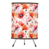 Poppy Red Floral Lamp (Front)