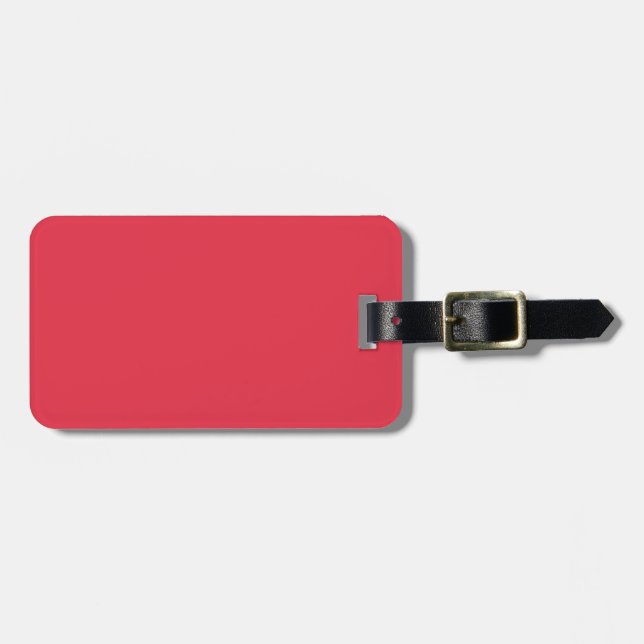 Poppy Red Gift Monochrome Luggage Tag (Front Horizontal)
