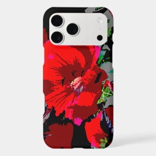 Poppy Red Retro Floral Design iPhone 17 Pro Max Case