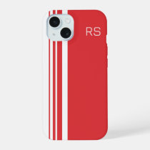 Poppy red stripe Phone Case
