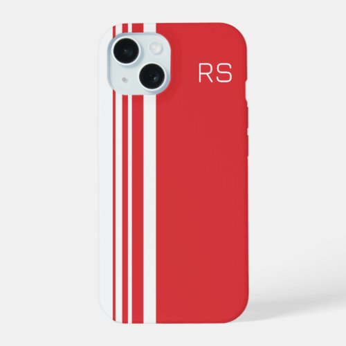 Poppy red stripe Phone Case