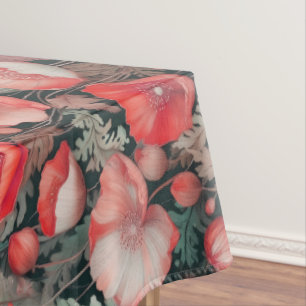 Poppy red tablecloth