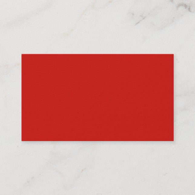 Poppy Red Trend Color Customized Template Blank Business Card (Front)