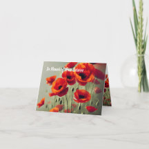 Poppy Remembrance - In Honor of Your Service