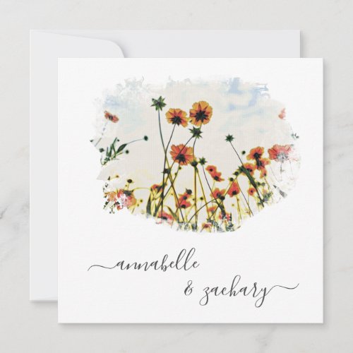*~* POPPY RSVP -  QR  code AR9 Floral Invitation