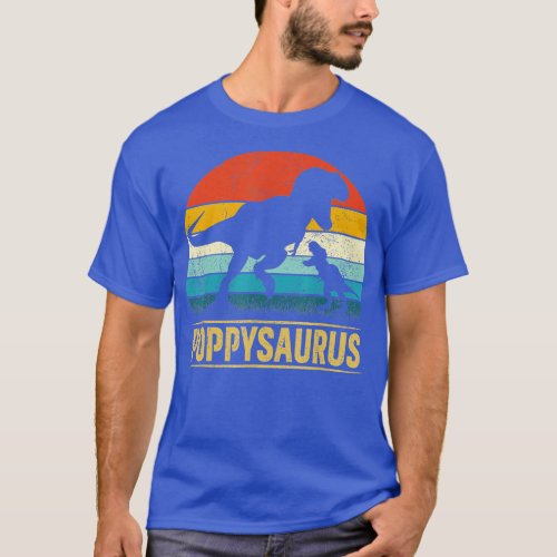 Poppy Saurus  Rex Dinosaur PoppySaurus Funny Fathe T_Shirt