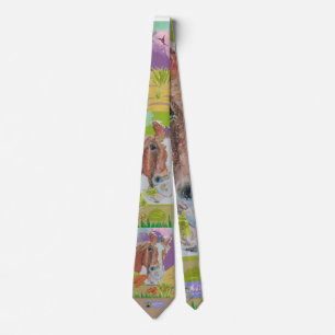 Poppy says hay Flat Holiday Card Neck Tie