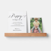 Poppy Script Personalized Definition Photo Memory Picture Ledge (Front)