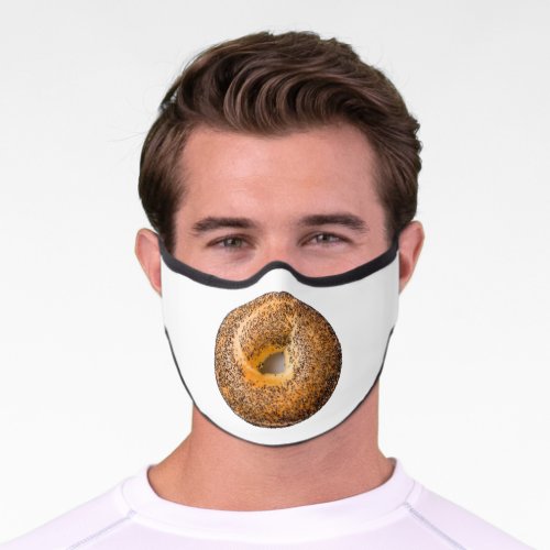 POPPY SEED BAGEL CUSTOMIZABLE ADD YOUR OWN PHRASE PREMIUM FACE MASK