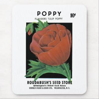 Poppy Seed Packet Label Mouse Pad