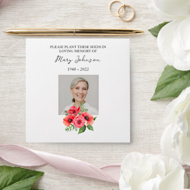 Poppy Seed Packet Memorial Funeral Envelope (Wedding)