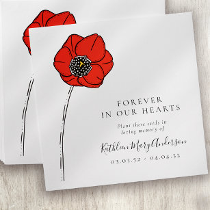Buy Personalised Funeral Poppy Seed Packets Envelopes With Seeds - Memorial  Remembrance Favours Keepsake Online