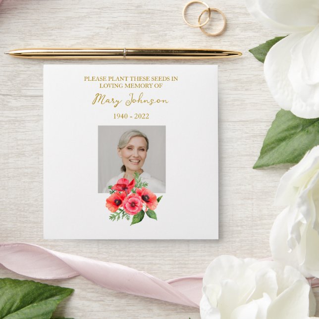 Poppy Seed Packet Memorial Funeral Envelope (Wedding)