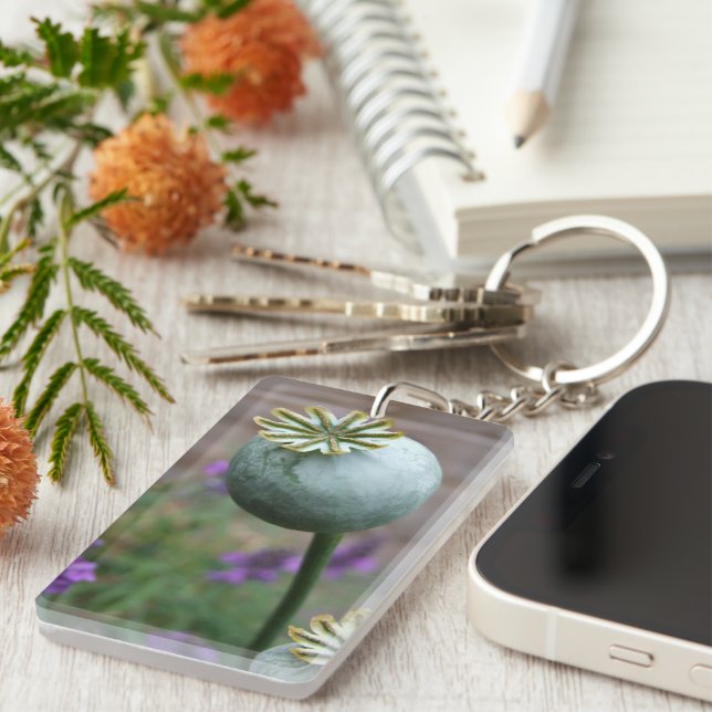 Poppy Seedhead Keychain (Front Right)