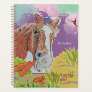 Poppy smiles colorful, horse smiling planner