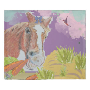 poppy smiles horse duvet cover