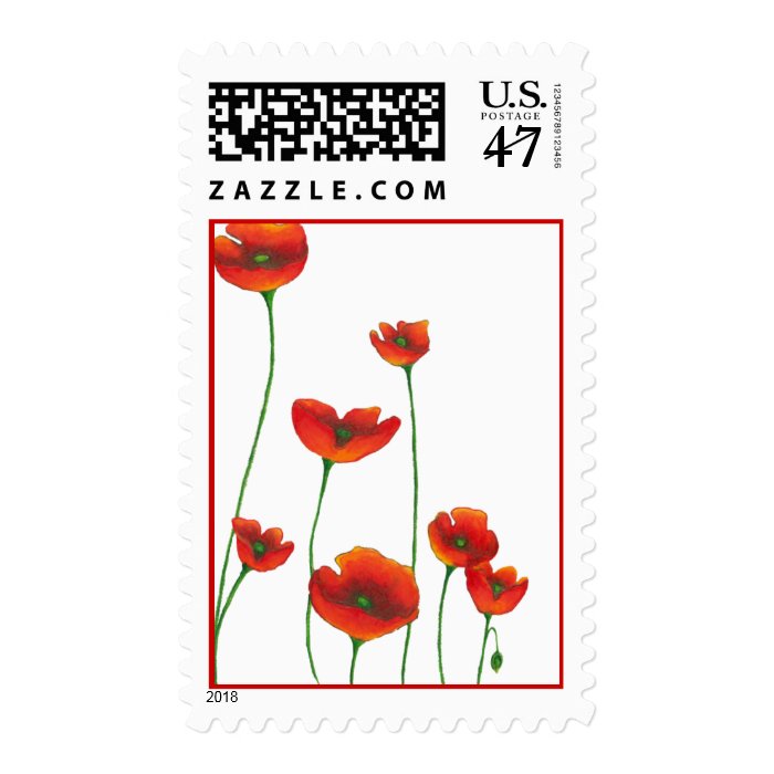 Poppy Stamp Zazzle