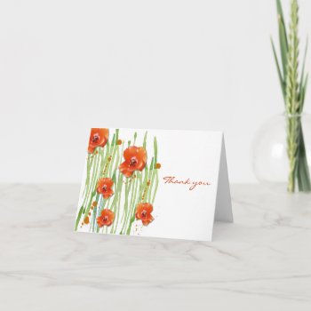 Poppy Thank You Card by daltrOndeLightSide at Zazzle