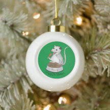 Poppy The Porch Possum Christmas Ornament