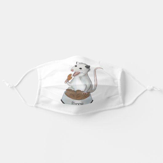 Poppy the porch possum mask (Front, Unfolded)
