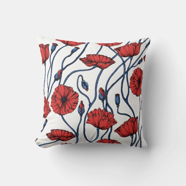 Poppy Throw Pillow (Front)