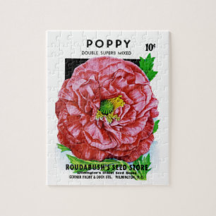 Poppy Vintage Seed Packet Jigsaw Puzzle
