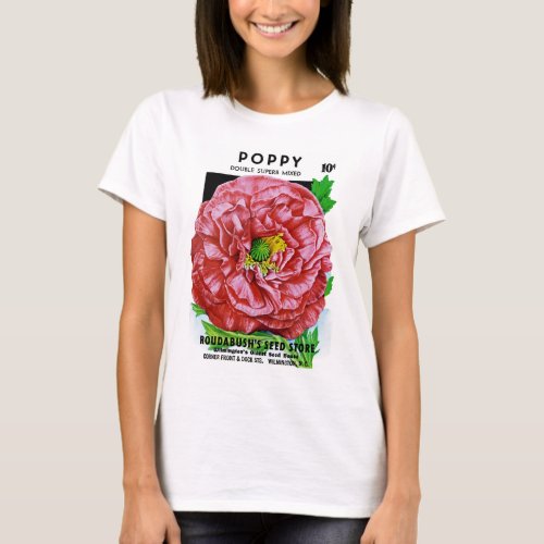 Poppy  Vintage Seed Packet T_Shirt
