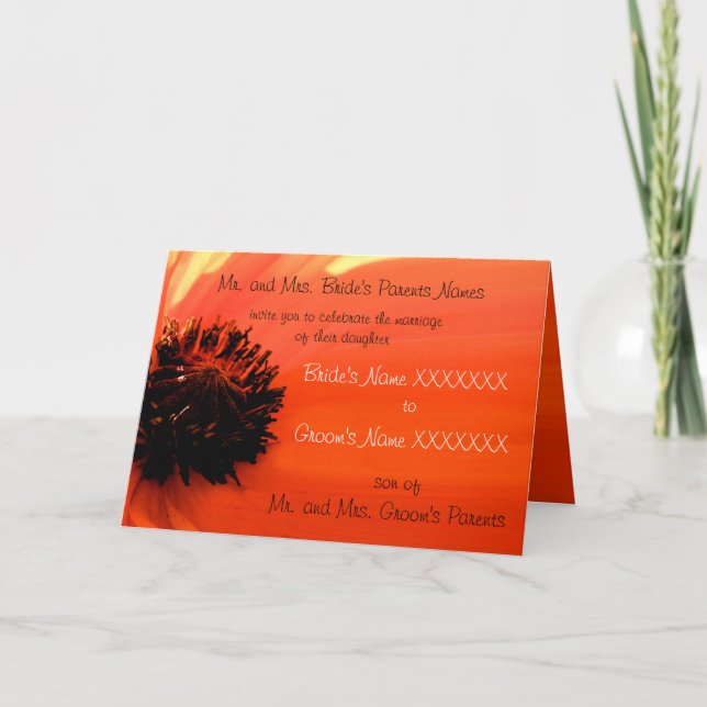 Poppy Wedding Invitation (Front)