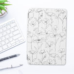 Poppy Wildflower Black and White Minimalist Floral iPad Mini Cover<br><div class="desc">Delight her with our Poppy Wildflower iPad Mini Cover - a thoughtful Graduation Day gift that combines elegance and protection for her tech-savvy needs!</div>