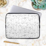 Poppy Wildflower Black and White Minimalist Floral Laptop Sleeve<br><div class="desc">Give a stylish tech makeover with our Poppy Wildflower Laptop Sleeve. Practical protection meets minimalist beauty.</div>