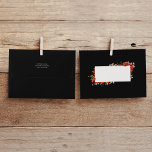 Poppy Wildflower Floral Dark Wedding Envelope<br><div class="desc">Wildflower poppy design on front with return address on back flap.</div>