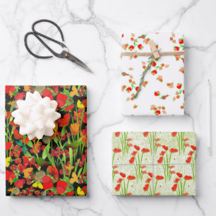 Poppy Wildflower Garden Assorted Gift Wrap