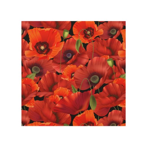 Poppy Wood Wall Art