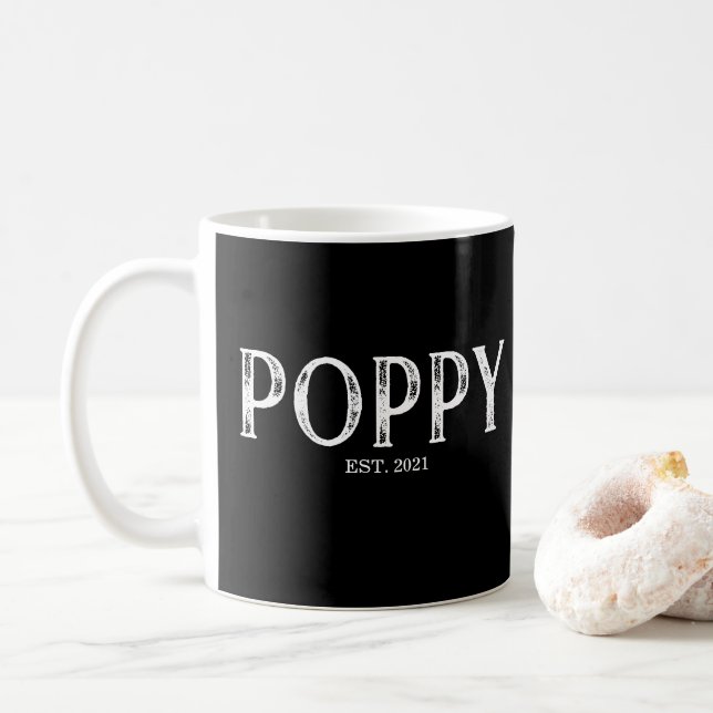 Poppy Year Established Coffee Mug (With Donut)