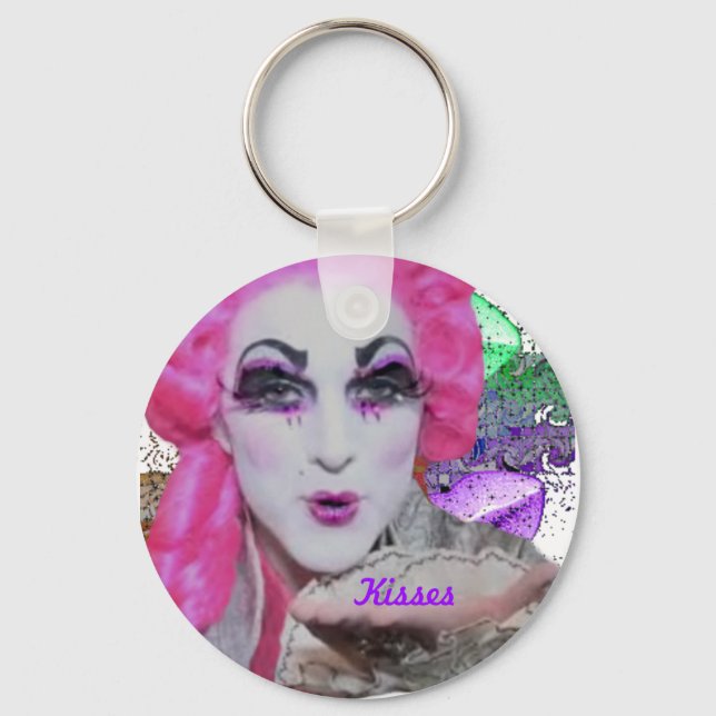 Poppycock Kisses Keychain (Front)