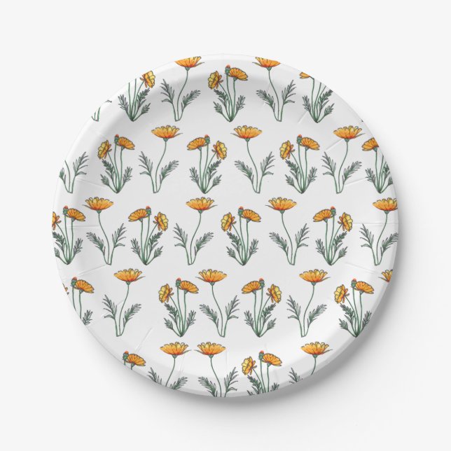 Poppyish Decorative Paper Plates (Front)