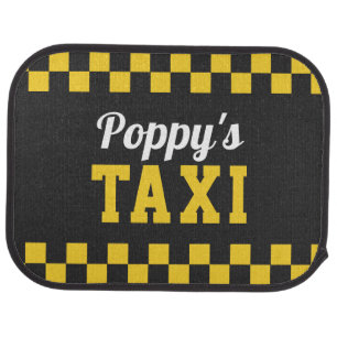 Poppy's Taxi   Funny Grandfather Car Floor Mat