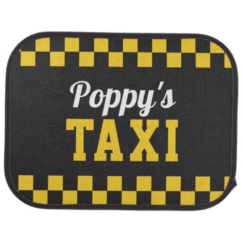 Poppys Taxi  Funny Grandfather Car Floor Mat