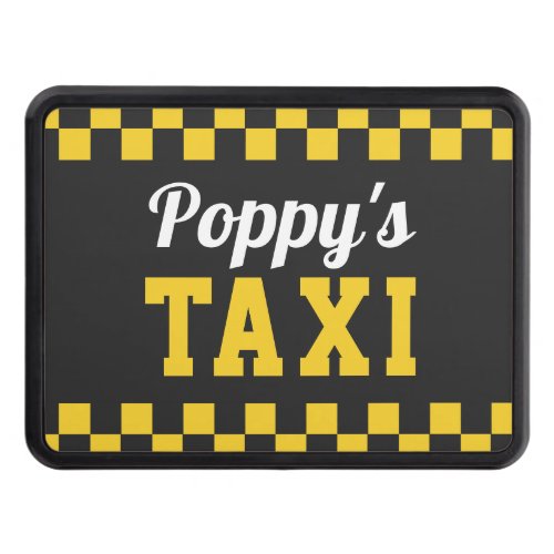 Poppys Taxi  Funny Grandpa Nickname Hitch Cover