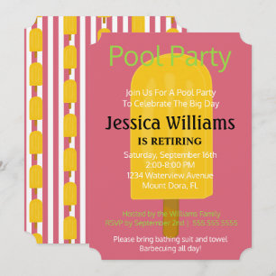 Pops and Ice Cream Celebration Party Invitation