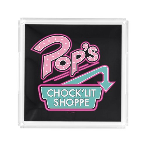 Pops ChockLit Shoppe Pink Logo Acrylic Tray