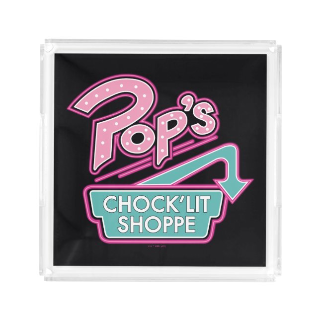 Pop's Chock'Lit Shoppe Pink Logo Acrylic Tray (Front)